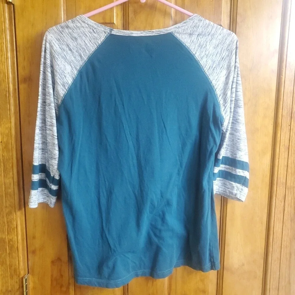 Philadelphia Eagles NFL 3/4 Sleeve T-Shirt Youth L Green‎ Team Apparel